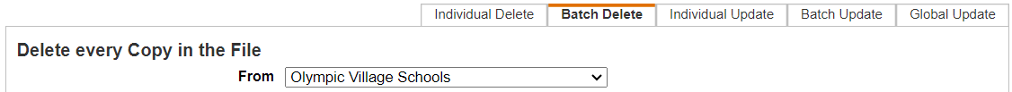 Batch Delete sub-tab from district level.